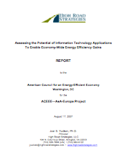 Assessing the Potential of Information Technology Applications to Enable Economy-Qide Energy-Efficiency Gains